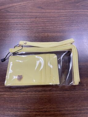 Stanley Yellow Clear Wristlet with Card Holder